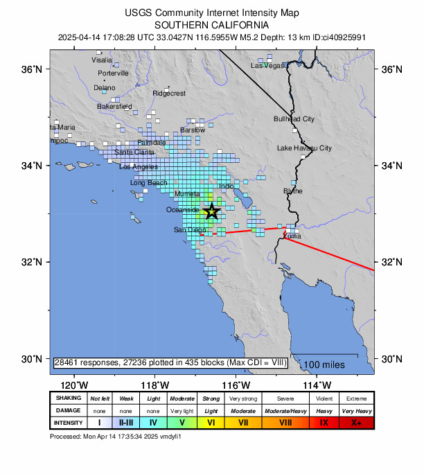 Major Earthquake Shakes Southern California | San Diego, CA Patch